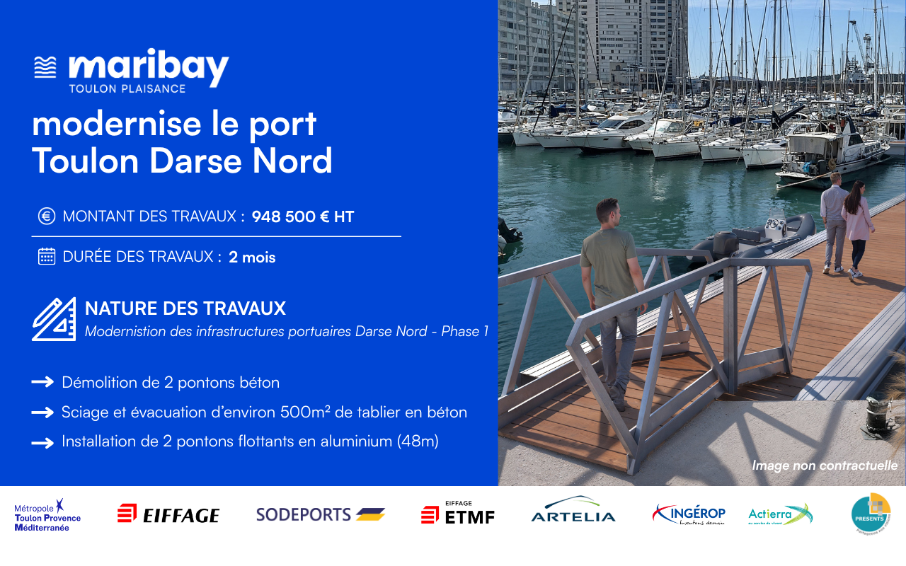 Affiche Travaux Toulon Darse Nord